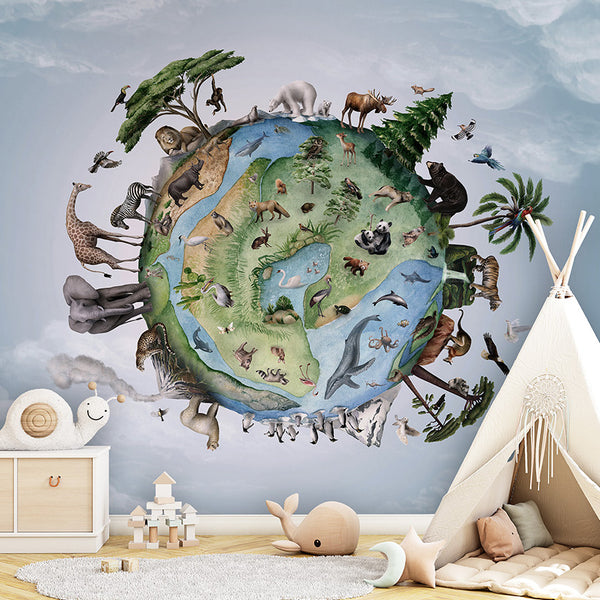 Animals of earth wall mural