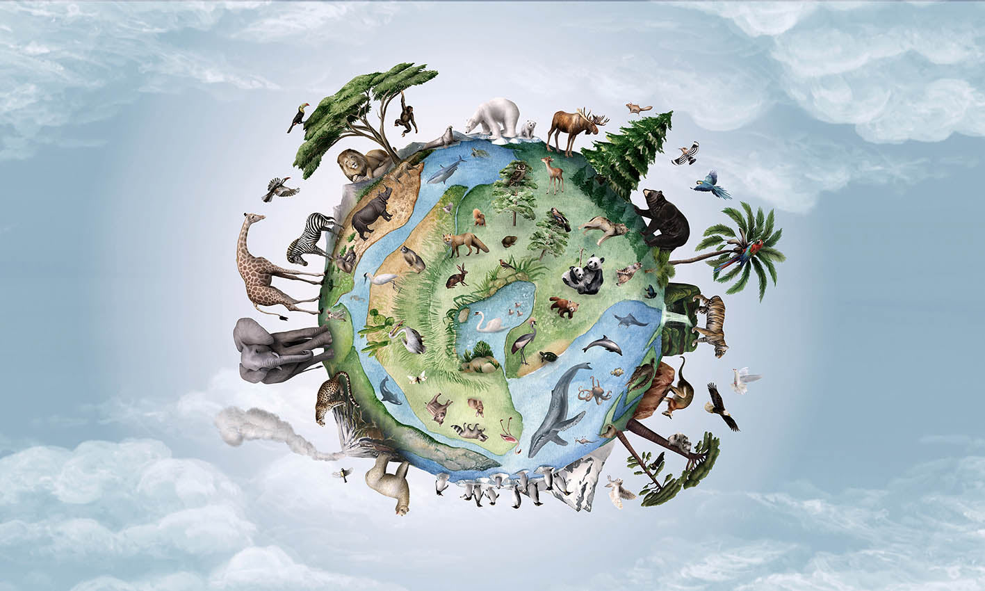 Animals of earth wall mural