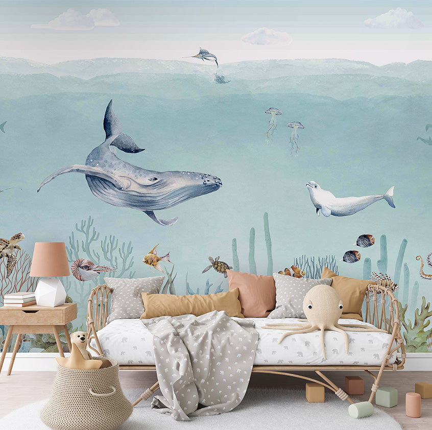 Secret sealife wall mural