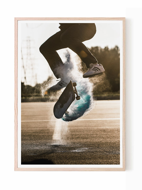 Skateboard wall print