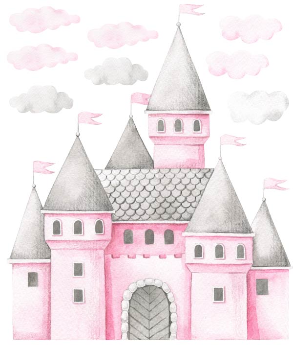 Watercolour castle