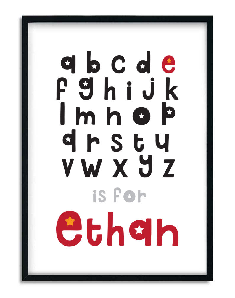 Alphabet “name” print