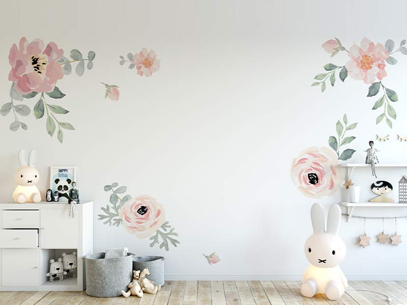 Peony wall pattern (No.1)