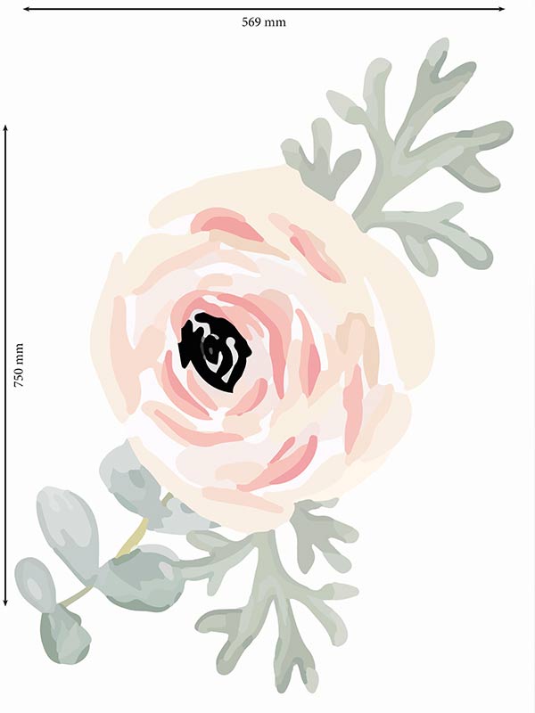 Peony wall pattern (No.1)