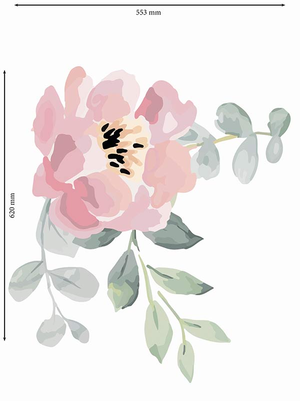 Peony wall pattern (No.1)