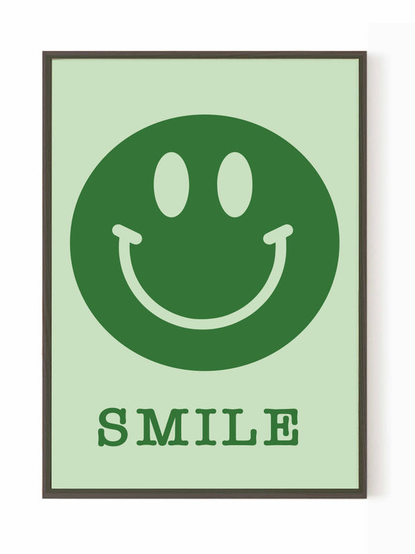 Green smile modern kids print