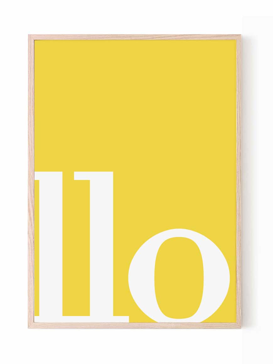 Yellow Hello print