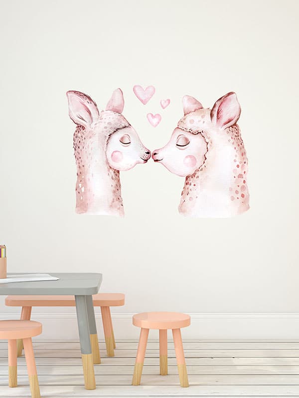 Watercolour Lamas in Love vinyl