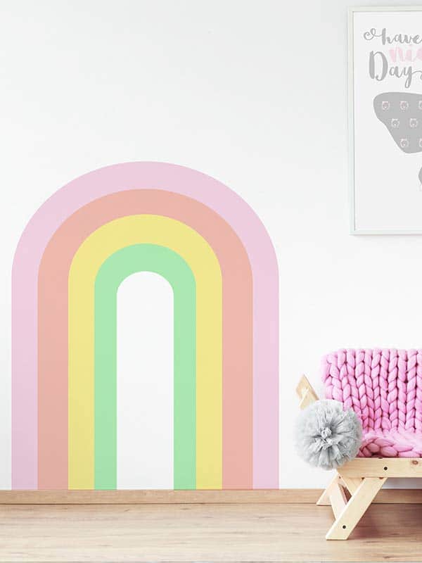 Large pastel colours rainbow