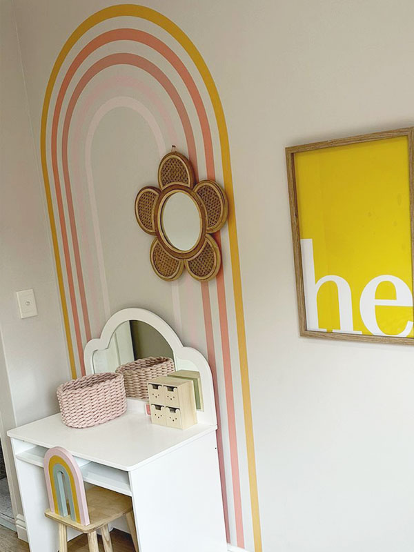 Colour pop rainbow wall decal