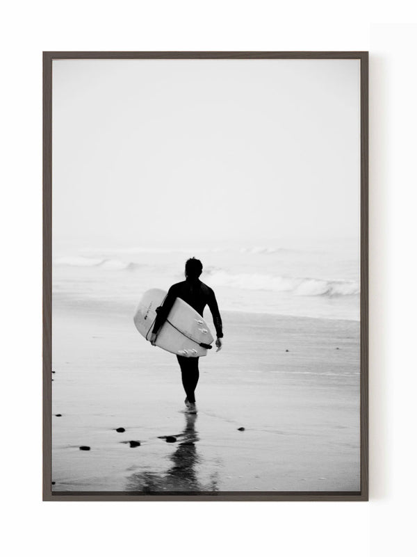 Surfer walking print