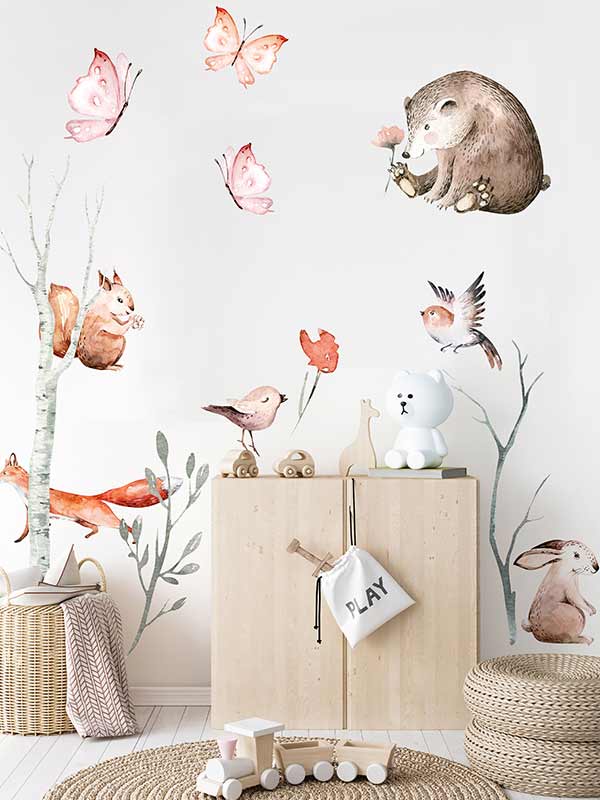 Beautiful woodlands animals vinyls