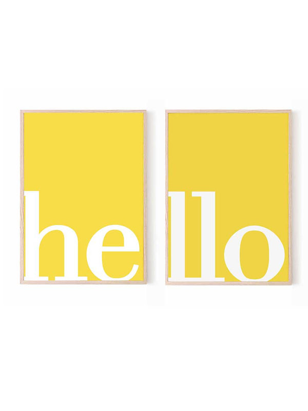 Yellow Hello print