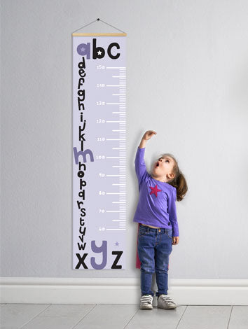 Alphabet height chart wall sticker 